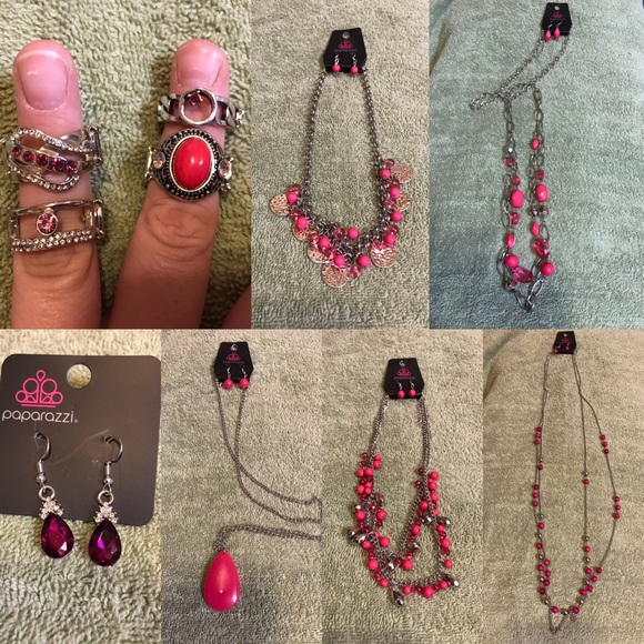 10 piece paparazzi pink jewelry - Picture 1 of 8
